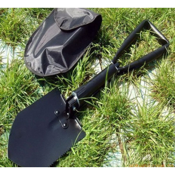 Multifunction Military Folding Shovel with Carrying Pouch Multi Purpose Tactical Army Trench Shovel Survival Steel